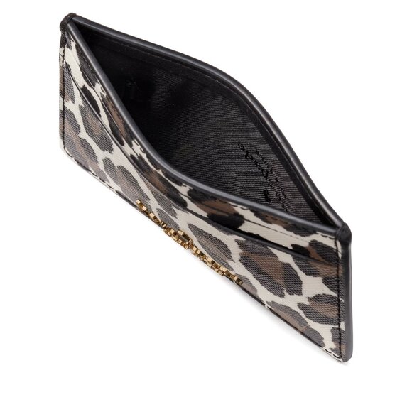 New Kate Spade Madison Spotted Leopard Small Slim Cardholder Cream Multi - Picture 2 of 3